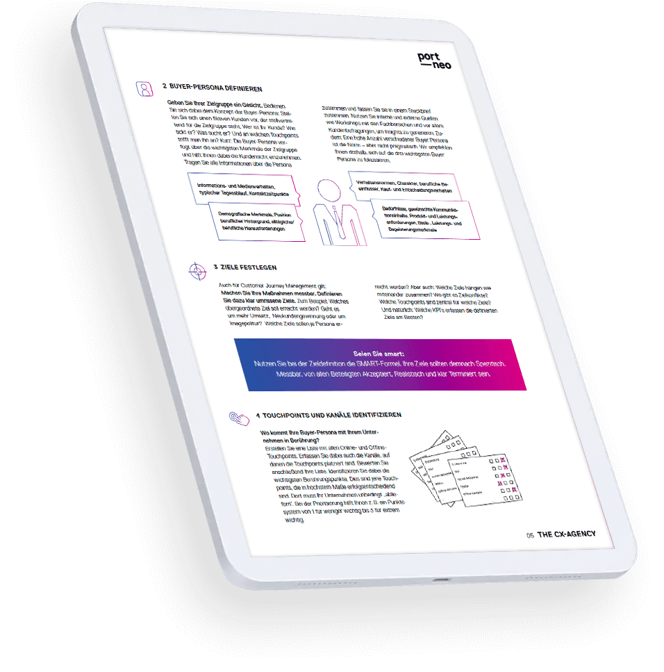 port-neo Whitepaper über Customer Journey Management und CJ Mapping.